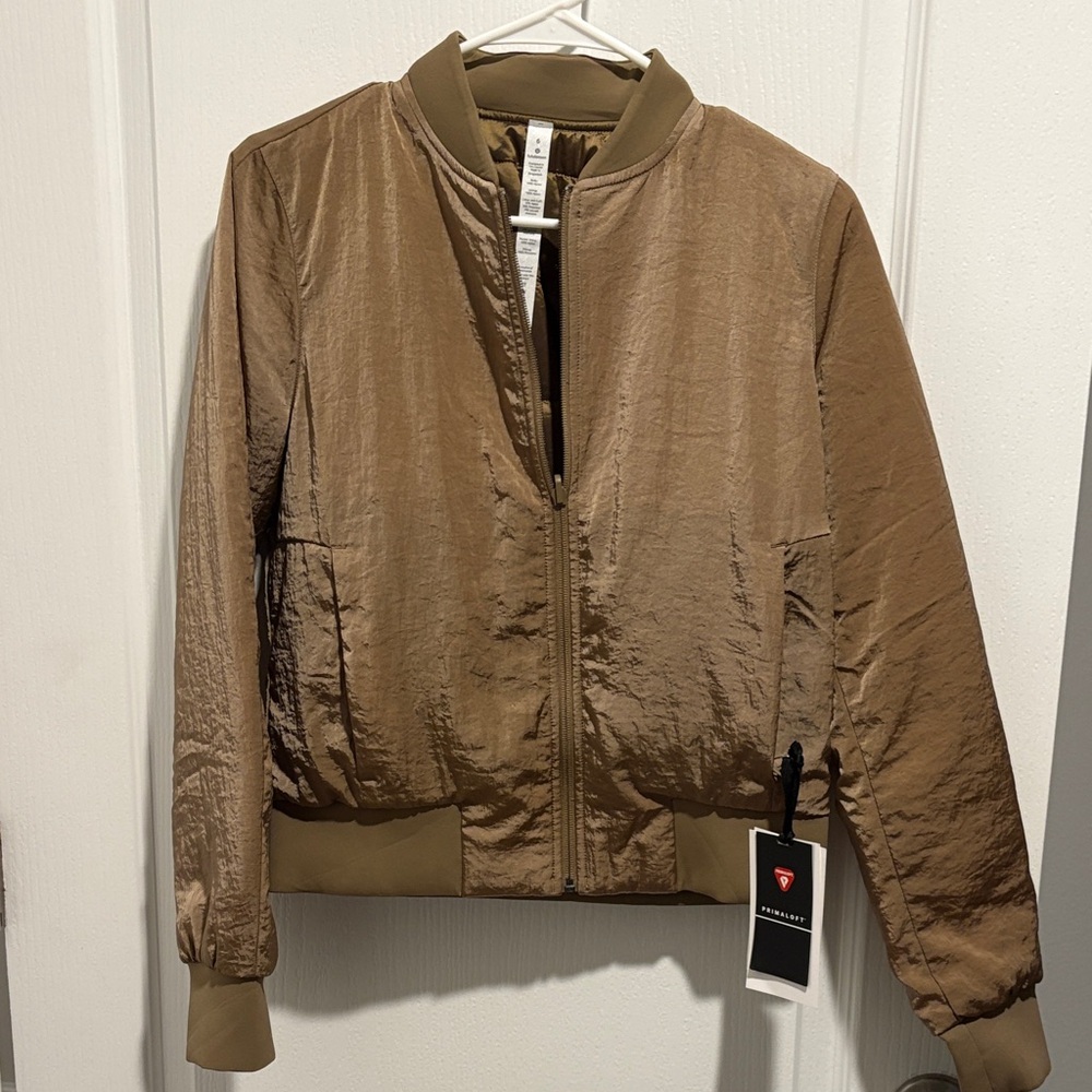 Lululemon Athletica Tan Bomber Jacket